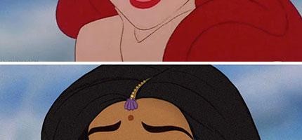 當迪士尼的公主被變成其他種族的樣子