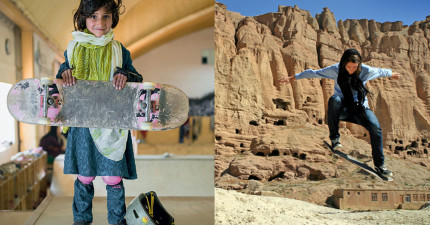 阿富汗女生滑板